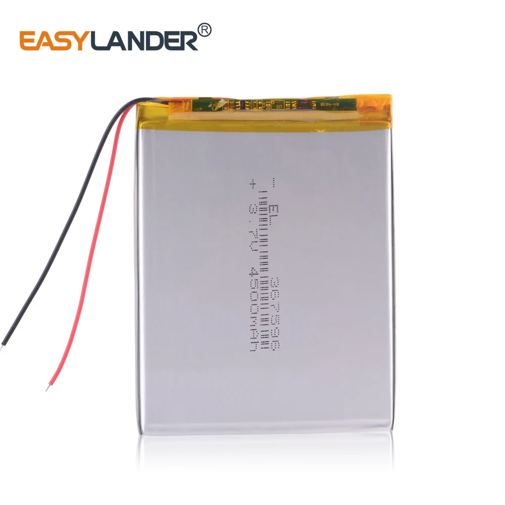 10pcs /Lot 357595 3.7V 4500mAH 367596 Rechargeable Lithium Li-ion Polymer Battery for tablet pc 7 inch 8 inch 9inch