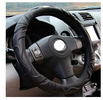 GOVI RACING   car  Steering wheel cover  leather with 38cm  imitation suede  sheepingkin  for car steering-wheel  steering wheel