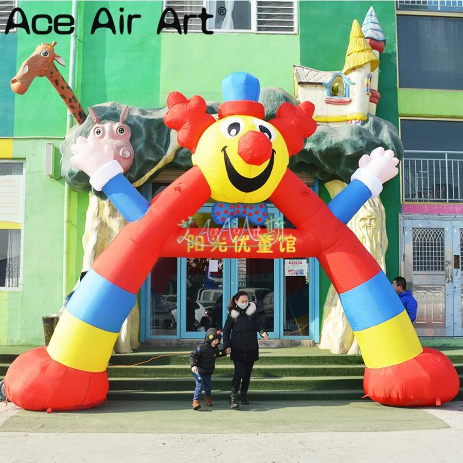 6m Wide Clown Big Foot Inflatable Cartoon Arch,Inflatable Rainbow Arch For Opening And Kindergarten Birthday Celebration