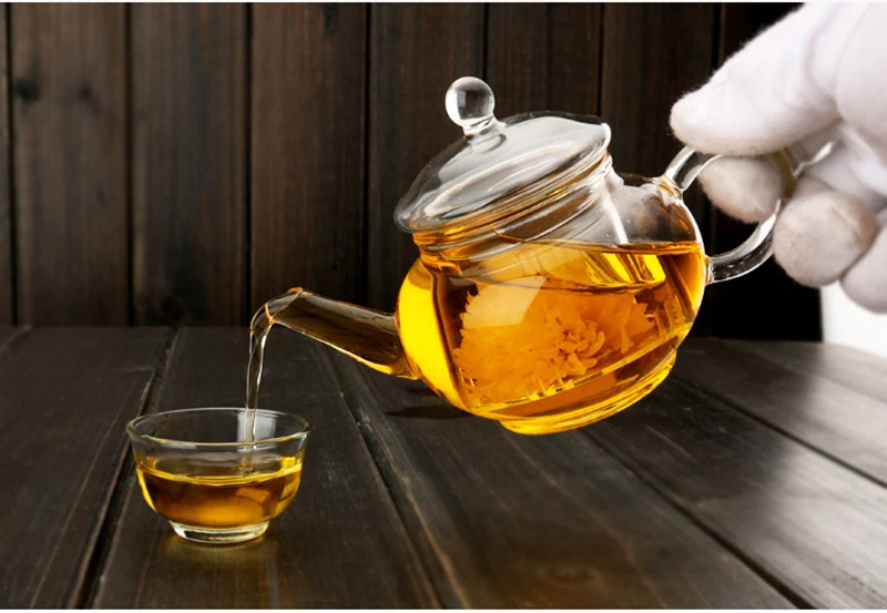 250ml Mini flower teapot with filter,Practical Bottle Flower TeaCup Glass Teapot with Infuser Tea Leaf Herbal Coffee