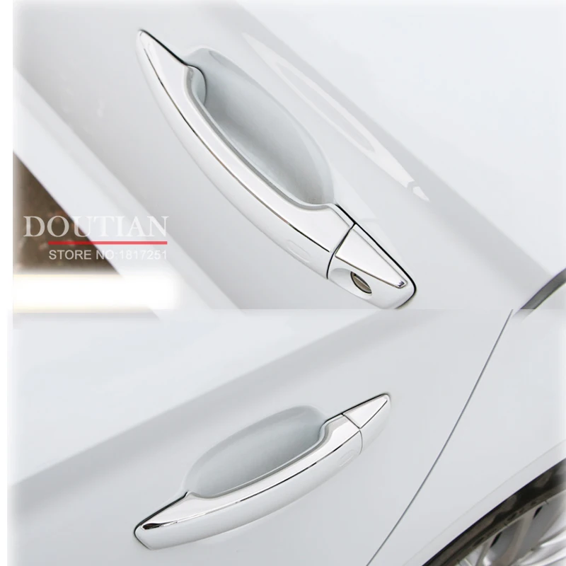 

High quality New Chrome Car Side Door Handle Cover Trim With SMART Keyhole For Mitsubishi Eclipse Cross Car stickers 8pcs