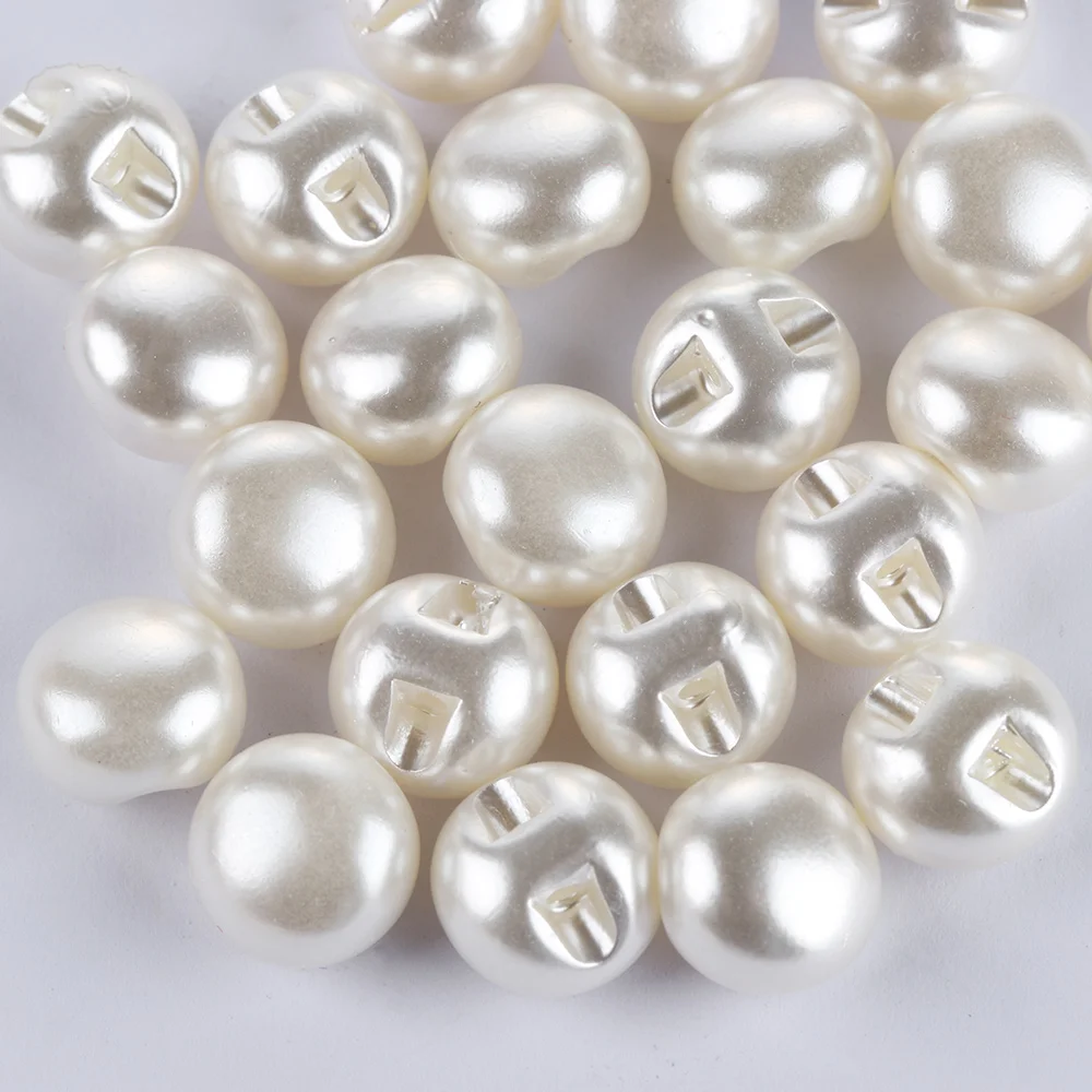 50PCS 10mm Round Sewing Pearl mushroom buttons for Scrapbooking Garment Decorative DIY Crafts Tool Clothing Dress Accessories