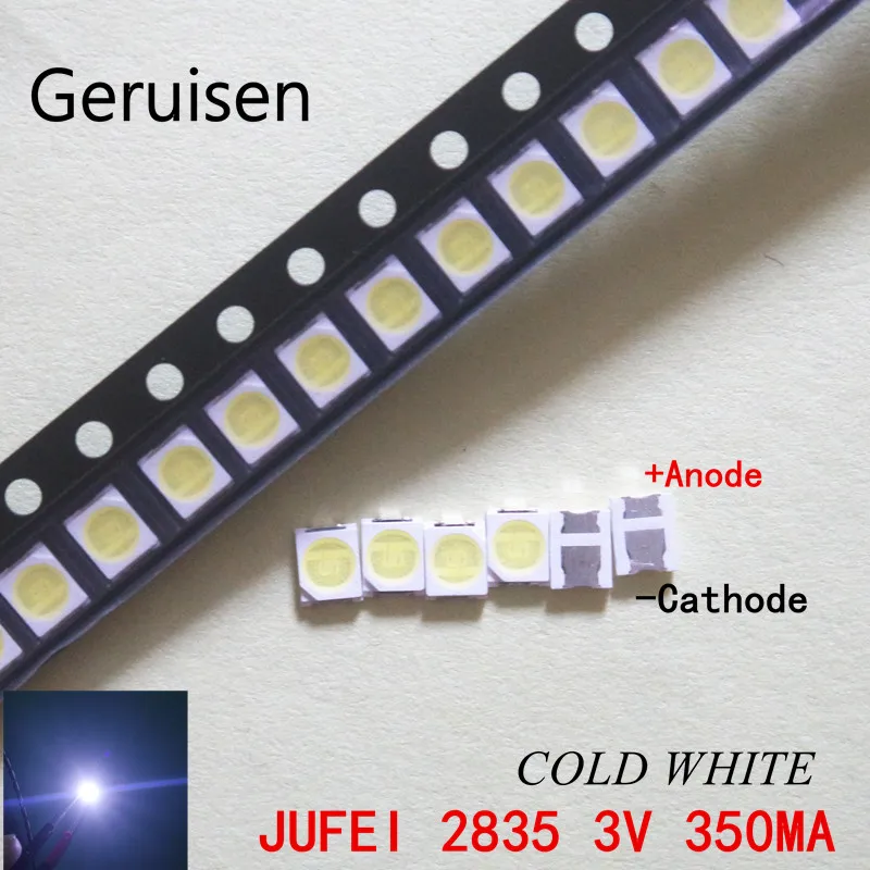 JUFEI LED Backlight 1210 3528 2835 1W 3V 84LM Cool white LCD Backlight for TV TV Application 01.JT.2835BPW1-C 50PCS