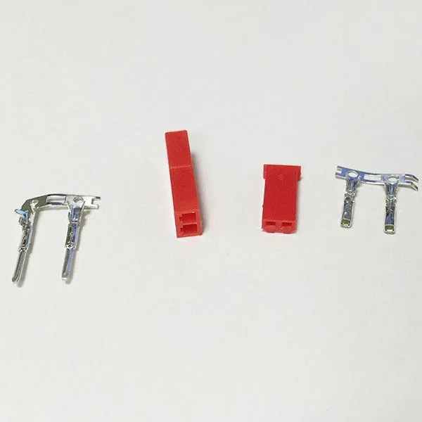 10 SÄTZE JST 2-Pin Stecker, Buchse Stecker auf ROT Farbe mit Crimps