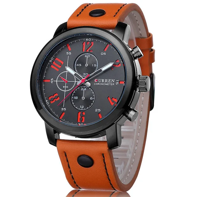 CURREN 8192 Mens Watches Top Brand Luxury Leather Strap Quartz Watch Men Casual Sport Drop Shipping Male Clock Relogio Masculino