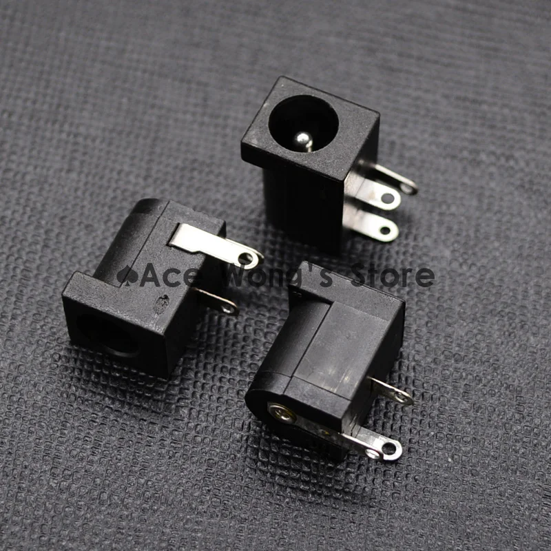 100 Stks DC-005 Zwart DC Power Jack Socket Connector DC005 5.5*2.1mm 2.1 socket Ronde de naald
