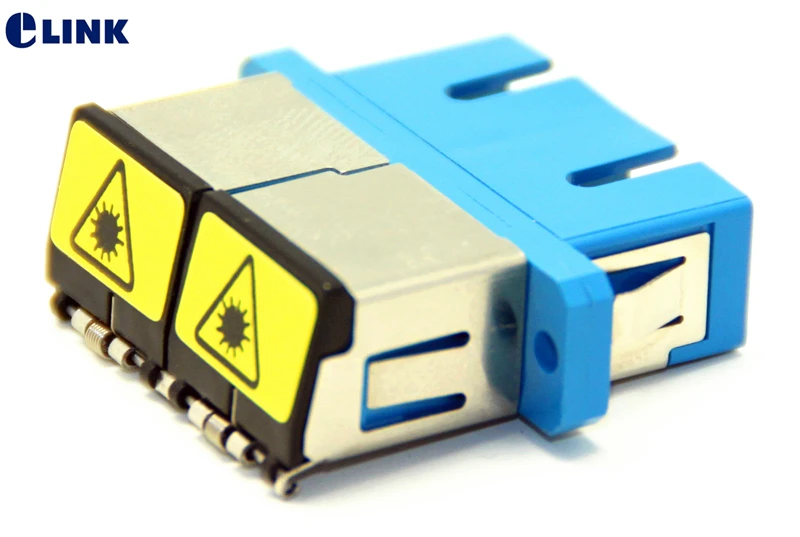 500 шт. SC дуплекс адаптер с затвором металла ftth sc DX муфта SC APC UPC OM3 OM4 OM5 волоконно-оптический разъем Избегайте лазерного ELINK