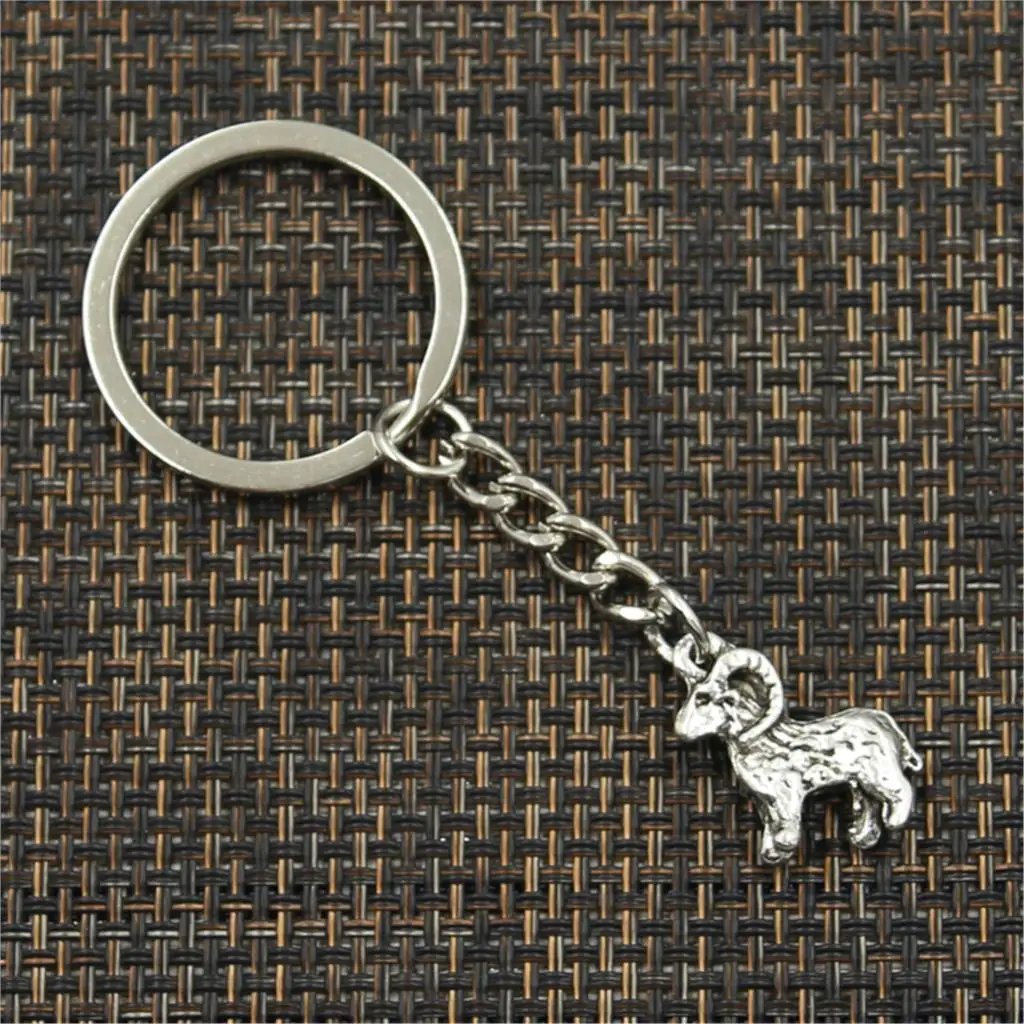 Fashion Keychain 23x19mm Goat Ram Pendants DIY Men Jewelry Car Key Chain Ring Holder Souvenir For Gift