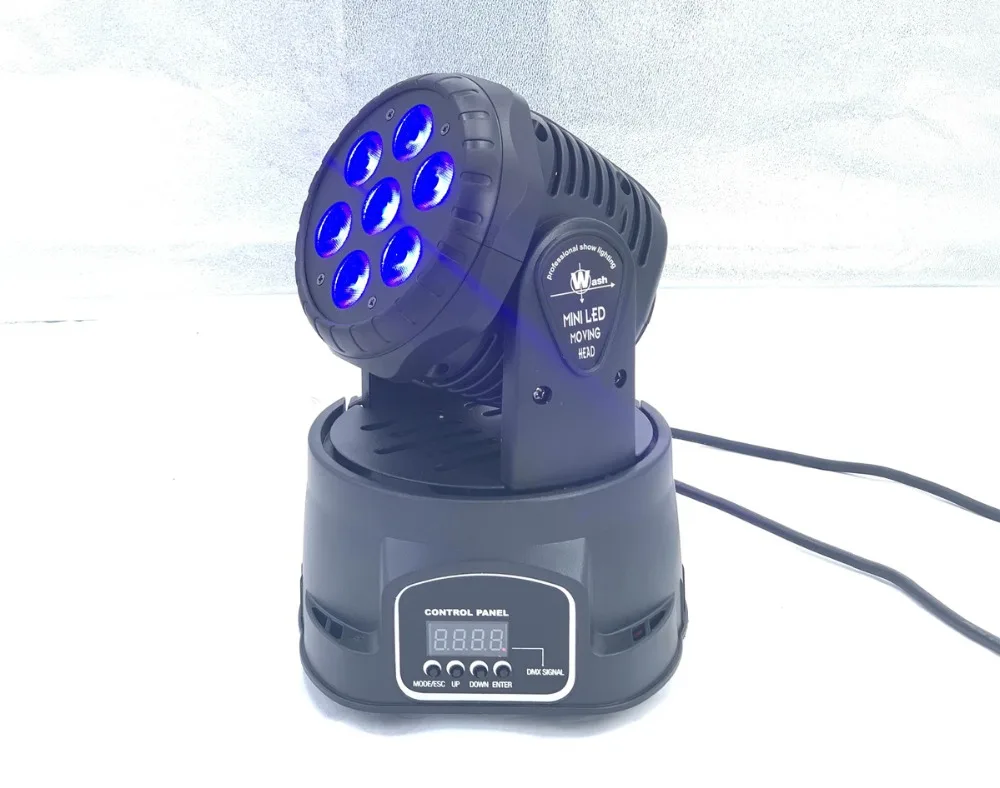 Imagem -04 - Led Mini Moving Head Light 7x18w 6in Rgbwa Mais uv Profissional para Effect Stage Disco dj Música Festa Clube Dança