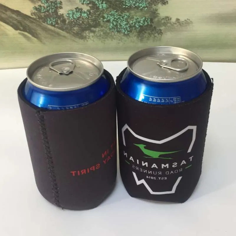 

200 pcs/lot Stubby Holders Custom With Customer Logo Printed Neoprene Beer Cooler Can Cooler For Wine Foods And Beer Bottle