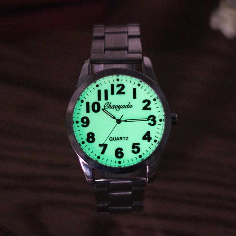 Reloj de mano luminoso para hombre, cronógrafo de cuarzo de lujo, resistente al agua, militar, de acero inoxidable, para negocios, 2024