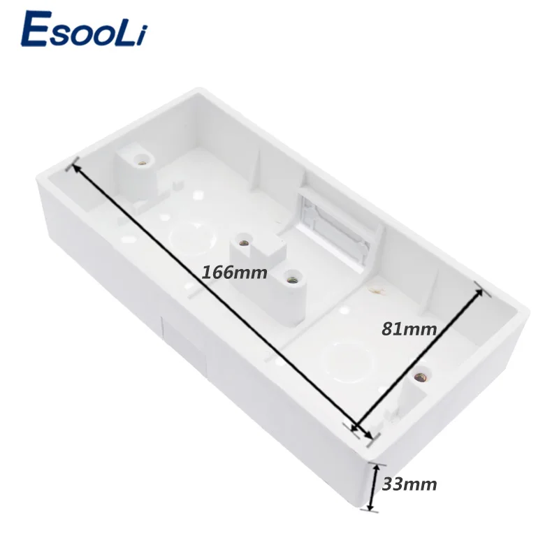 Esooli 外部マウントボックス 172 ミリメートル * 86 ミリメートル * 33 ミリメートルのための 86 型ダブルタッチスイッチやソケット壁面の任意の位置を申請