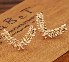 Korean version of the suit and shirt collar pin brooch Korean stereo small metal wheat Collar buckle Accessories  free shipping