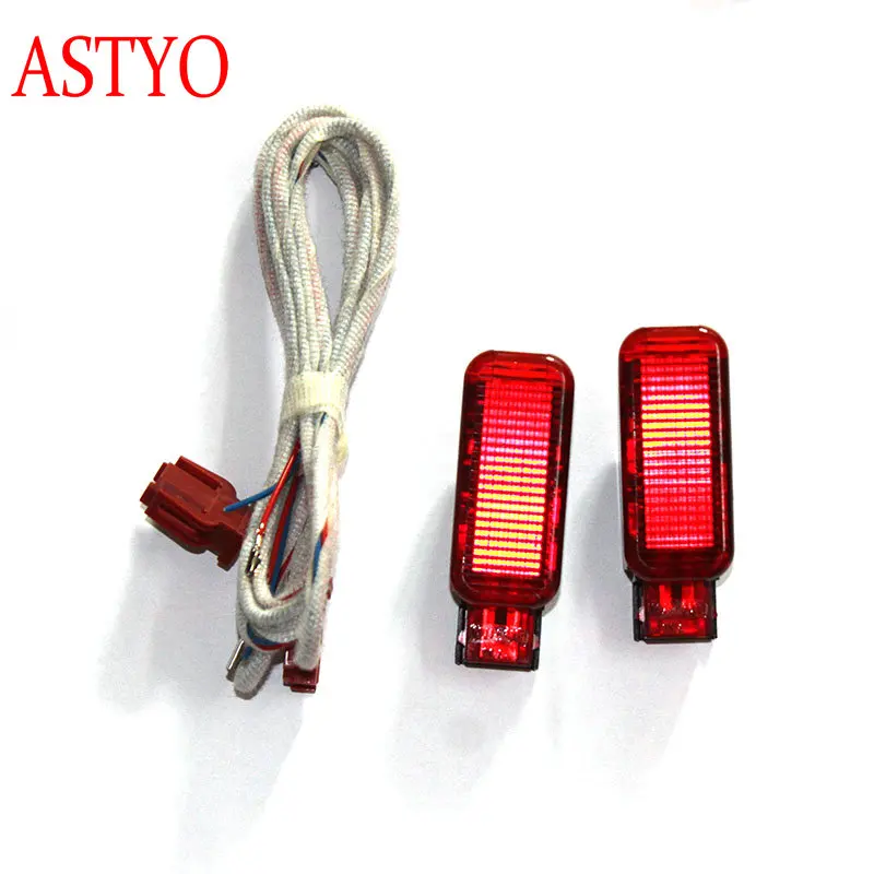 ASTYO Car Door Light Door Warning Light with cable For Octavia Yeti 2015 2016 2017 2018