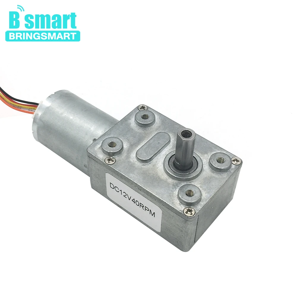 JGY-2430 Brushless 12 Volt DC Worm Gear Motor Reduction Gearbox Engine Self-locking Reversible Geared Motor DC Tachogenerator