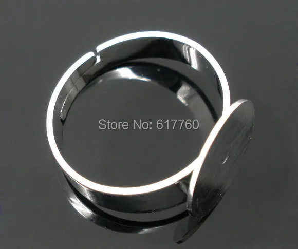 Free Shipping! 20Adjustable Ring Base Blank Glue-on 17.5mm (US 7) (E04690)