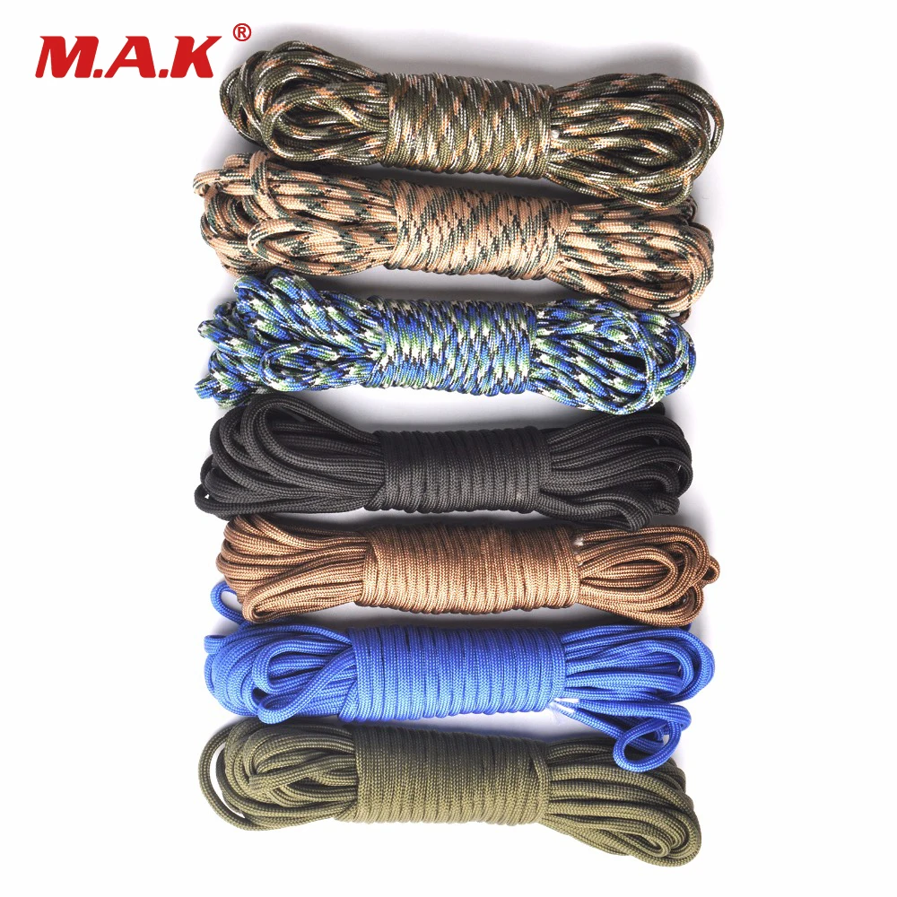 550 Paracord Parachute Cord Lanyard Rope Mil Spec Type III 7 Strand 100FT Climbing Camping Survival Equipment