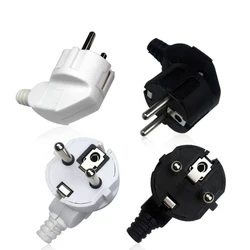 250V 16A Rewirable European Plug 2 Pin 4.8mm GE/FR Industrial Wireless EU Plug With Grounded Plug for DIY Power Cord