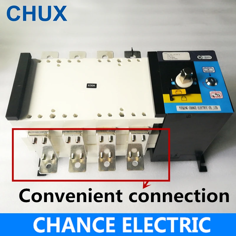 CHUX 4P 630A 380V Dual Power Automatic Transfer Switch Isolation type PC Grade ATS