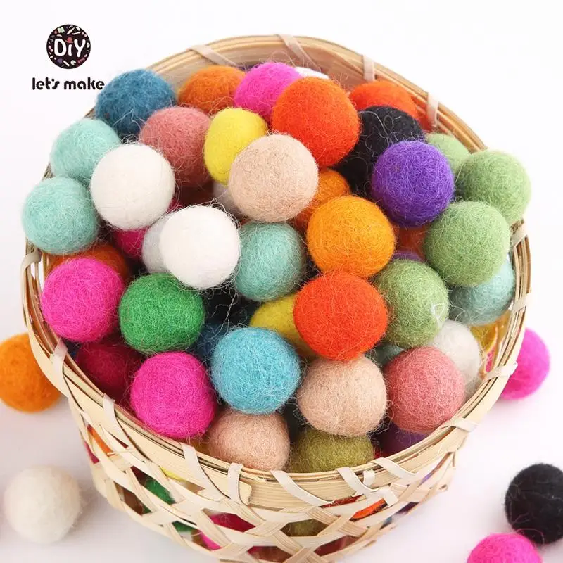 

Фетровые шарики Let's Make 200 шт./лот, фетровые шарики из шерсти 20 мм, разноцветные флокирующие шарики, шерстяные шарики, ювелирные изделия, разные бусины
