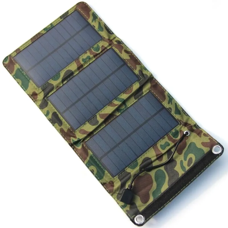 5W Foldable Solar Panel Charger for Mobile Power Bank Portable Solar Cell Charger USB Output Free Shipping