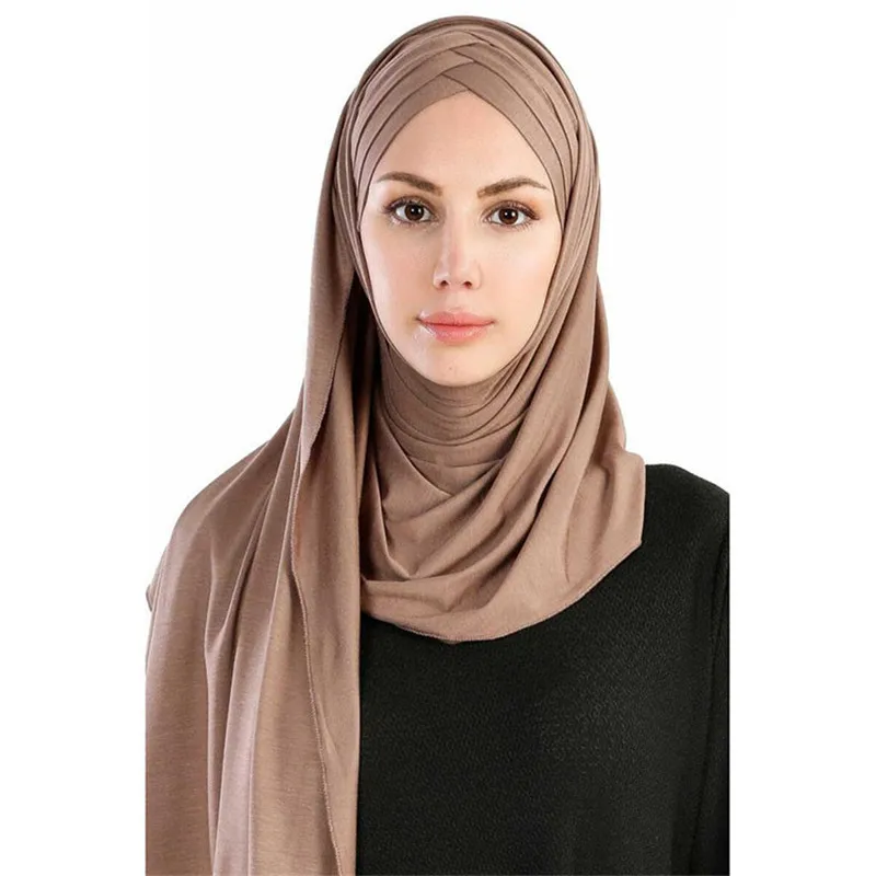 2020 muslim jersey instant hijab scarf for women femme musulman ready to wear hijabs underscarf cap and headscarf two in one