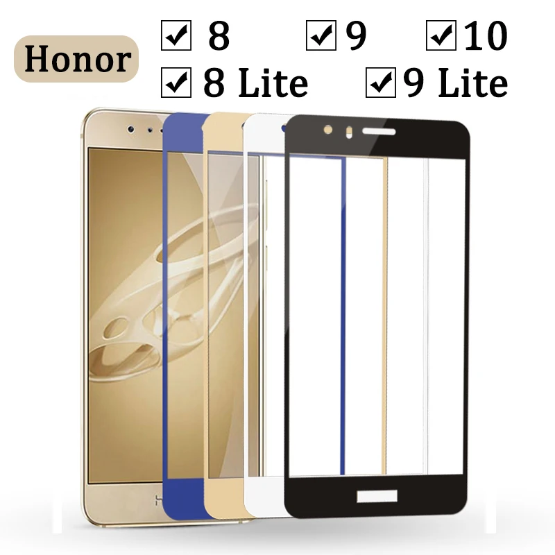 Full cover honor 9 lite protective glass honor 9 8 10 on the for huawei 8lite 9lite screen protector tempered glass honor light