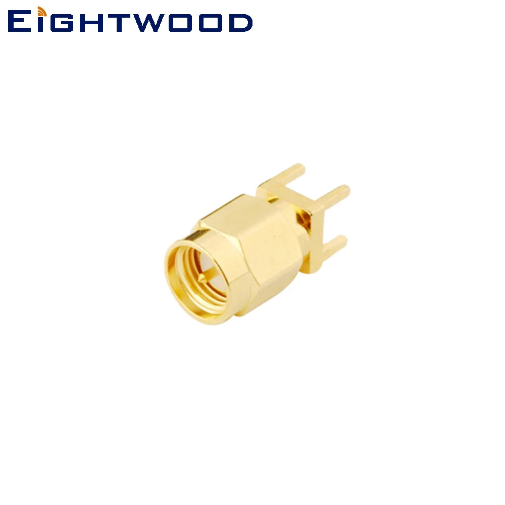 

Eightwood SMA Plug Male Pin RF Coaxial Connector Adapter PCB Mount Post Terminal Four Stud for Antenna Telecom Base station