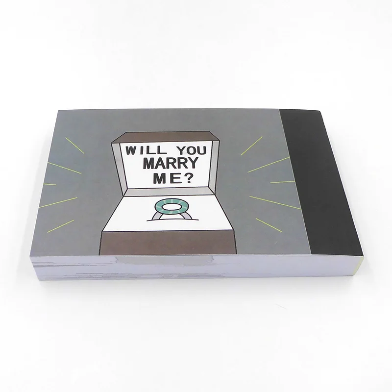 Creative Cartoon Flippist Flipbook DIY Propose Gift Flip Flap Book Can Hide The Marriage Ring Love Confession Book Romantic Gift