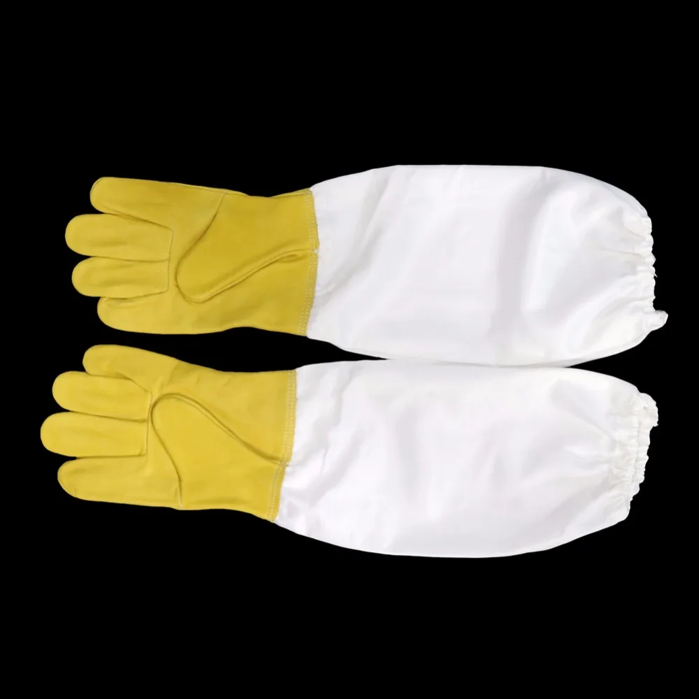 Beekeeping Special Gloves Anti-bee Anti-sting Beekeeping Protective Gloves Anti-bee Gloves Yellow Kid Gloves Beekeeping Tools