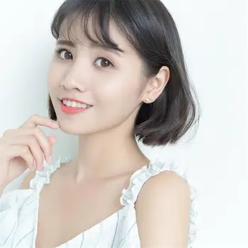 新款彩色女款氣質925純銀飾品,甜美可愛雲朵彩虹水晶耳環 E058 10 最佳銷售 彩虹首飾 - №9