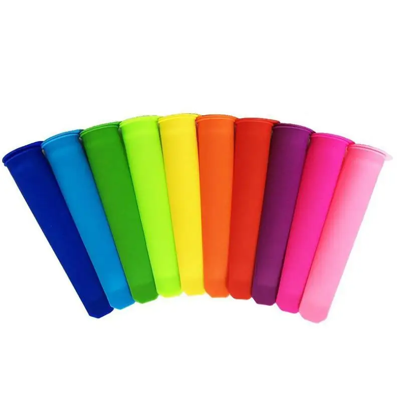 

Popsicle Mould 6 Color DIY Silicone Multicolor Sleeve Nontoxic Environmental Ice Cream Mold Tools With Cover LX6380