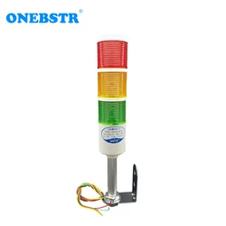 HNTD LED Signal Lamp Pilot Warning Lights DC 24V Indicator Semaphores TD55 3 Color L Rod Type Often Bright Buzzer Hot Sales
