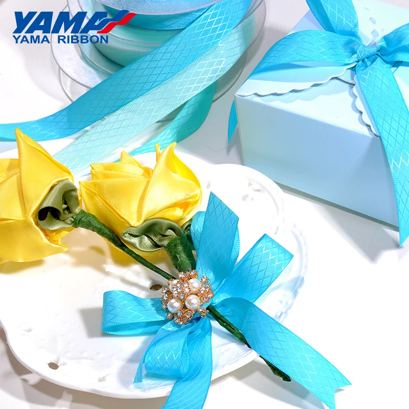 YAMA-Rhombus Ribbon for DIY, Fancy Ribbons, Handmade Gift, Webbing Decoration, 9mm, 16mm, 22mm, 38mm, 100Yards/Roll