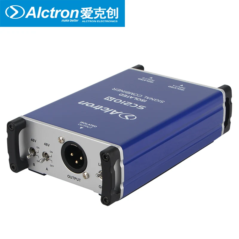 Alctron SC210N Professional DI box microphone combiner combine two microphone balanced signals   into one balanced microphone