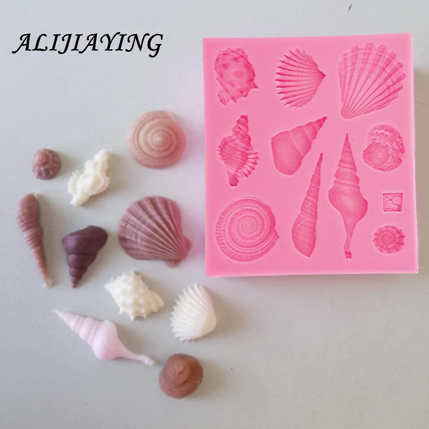 1Pcs DIY Lovely Shell Starfish Conch Sea Silicone Mold Fondant Cake Decorating Tools Soap Mold Cake Chocolate D0542