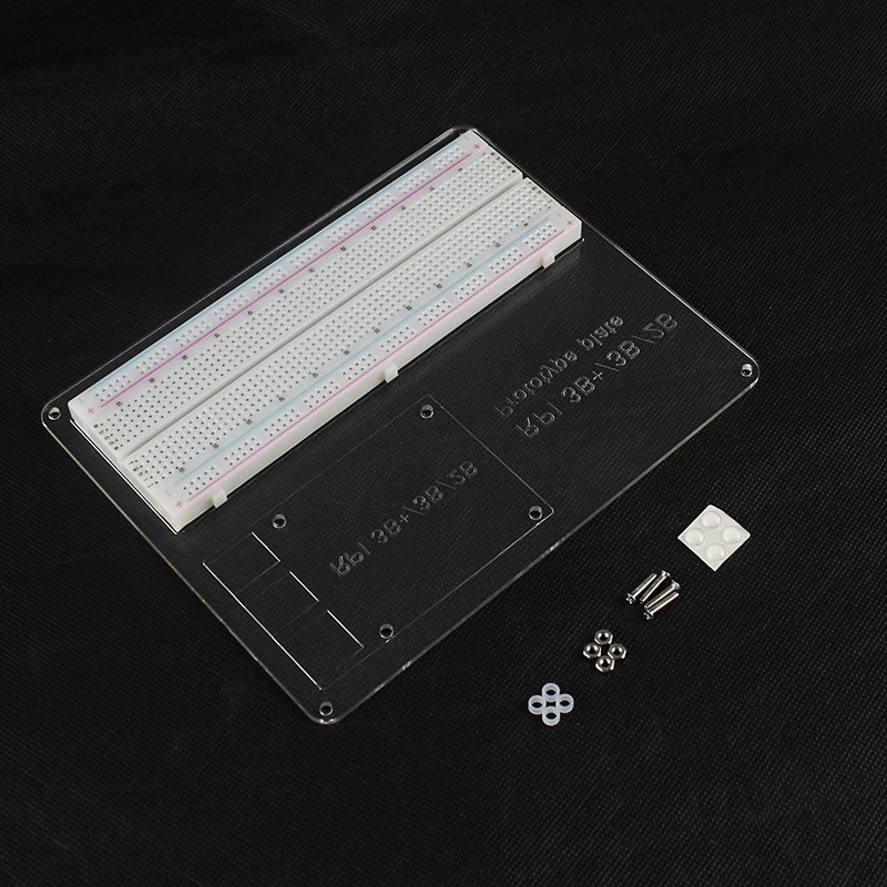 DIY Raspberry Pi Acryl Experiment Platte + MB-102 830 Punkt Breadboard kompatibel Raspberry Pi 3 4B/3B +/ 3B 2B