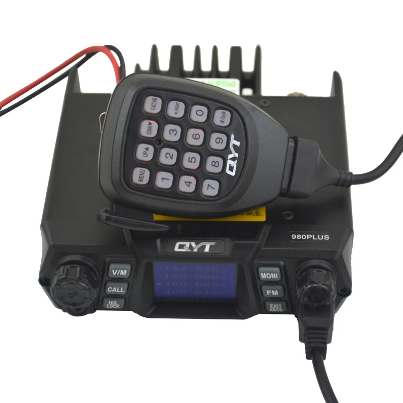 QYT 980PLUS Dual Band VHF 75Watts : 136-174MHz & UHF 55watts: 400-480MHz 200CH high output Power Quad-Standby Mobile Radio