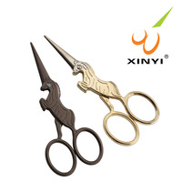 Horse Scissors Titanium-plated Retro Scissors Embroidered Hand-cut Mini-scissors  Barbershop  Hair Scissors  Shears