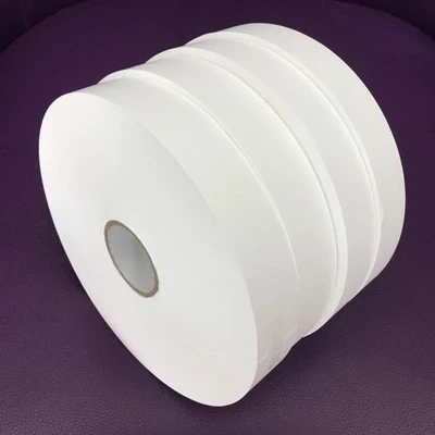 

blank white nylon Washing label fabrics Package barcode printed tape nylon label Bar code printing tape