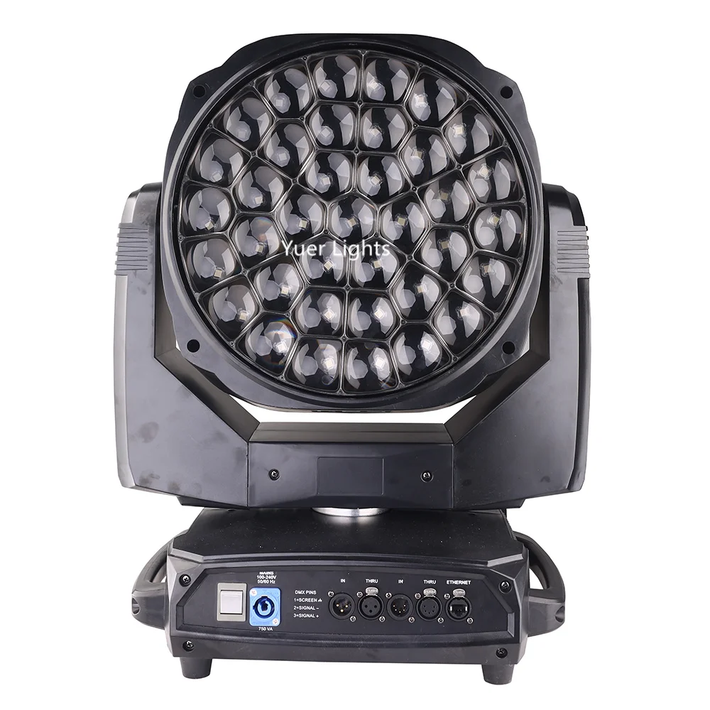 4Pcs/Lot 37x15W LED Big Bee Eye Moving Head Lights Wash Effect Beam Stage Lights DMX Control Sound Party DJ Disco Moving Head