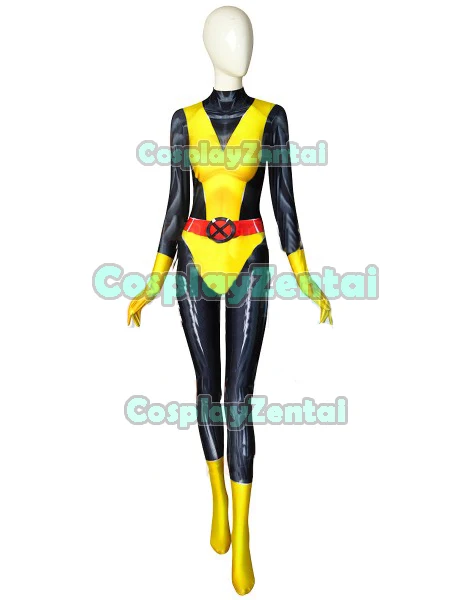 2018 Kitty Pryde DyeSub Printing Spandex Superhero Costume Cosplay Zentai Suit for Halloween