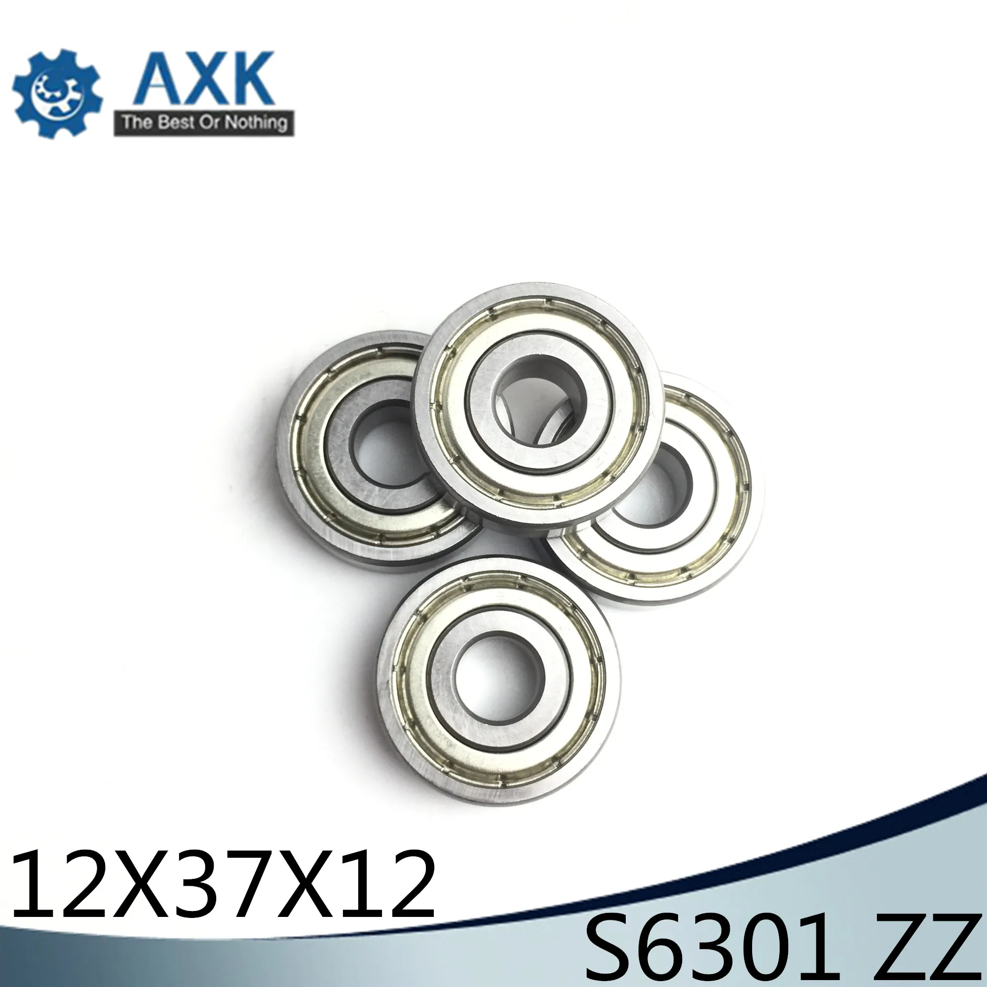 S6301ZZ Bearing 12*37*12 mm ( 10PCS ) ABEC-1 S6301 Z ZZ S 6301 440C Stainless Steel S6301Z Ball Bearings