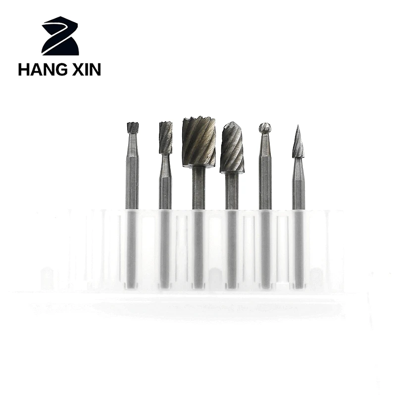 

HANGXIN Dremel rotary burrs HSS mini drill bit set Rotary tool accessories Carbide rotary burrs punch set 6PCS