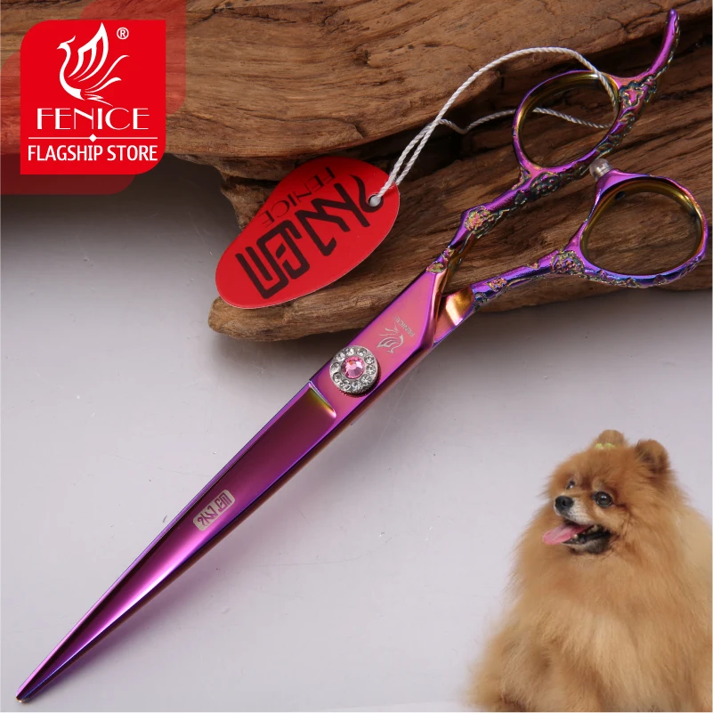 Fencie Professional 7.0/7.5/8.0inch Dog Grooming Scissors Straight Cutting Scissor for Groomers JP440C