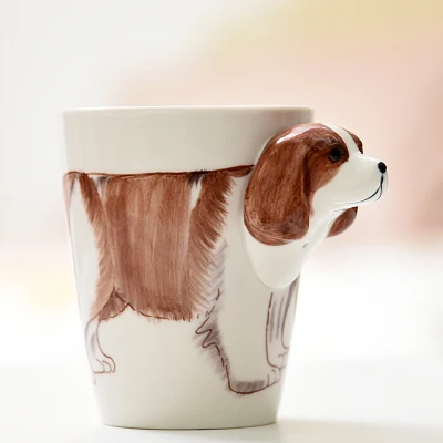 Creative Gift Ceramic Coffee Milk Ttea Mug 3D Animal Shape Hand Painted Deer Giraffe Cow Monkey Dog Cat Camel Elephant Horse Cup