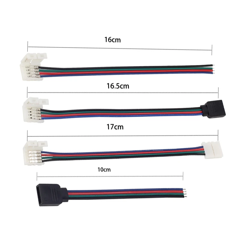 4Pin 5Pin LED Strip Connector for RGB RGBW RGBWW Color 5050 LED Strip Wire Connection Extension Connector Cable