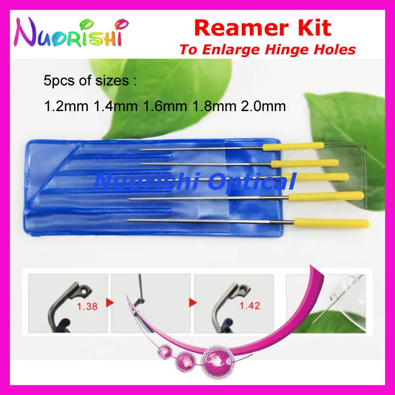 Reamer Kit Set To Enlarge Optical Frame Glasses Hinge Hole Repairing Tool Accessories A69 Free Shipping