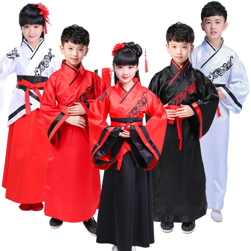 Children costume Han costumes for girls and boys Guzheng performance recitation costumes