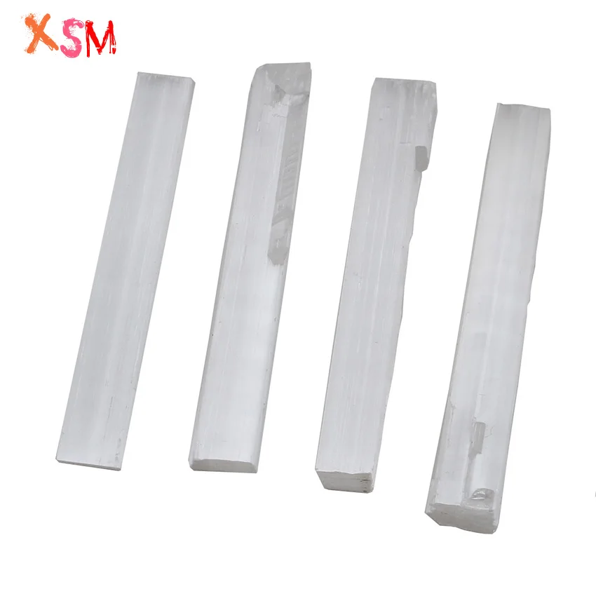 Natural Selenite Sticks Wands Rough Gypsum Crystal Irregular Column Raw Stone Yoga Reiki Healing Specimen Decorate Jewelry 1 Pcs